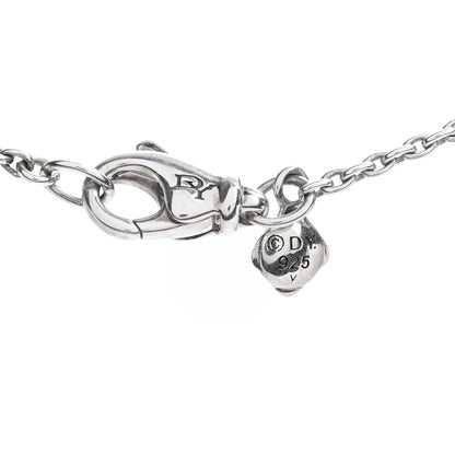 David Yurman Sterling Silver Diamond Blue Topaz Chatelaine Oval Pendant Necklace 4 of 4