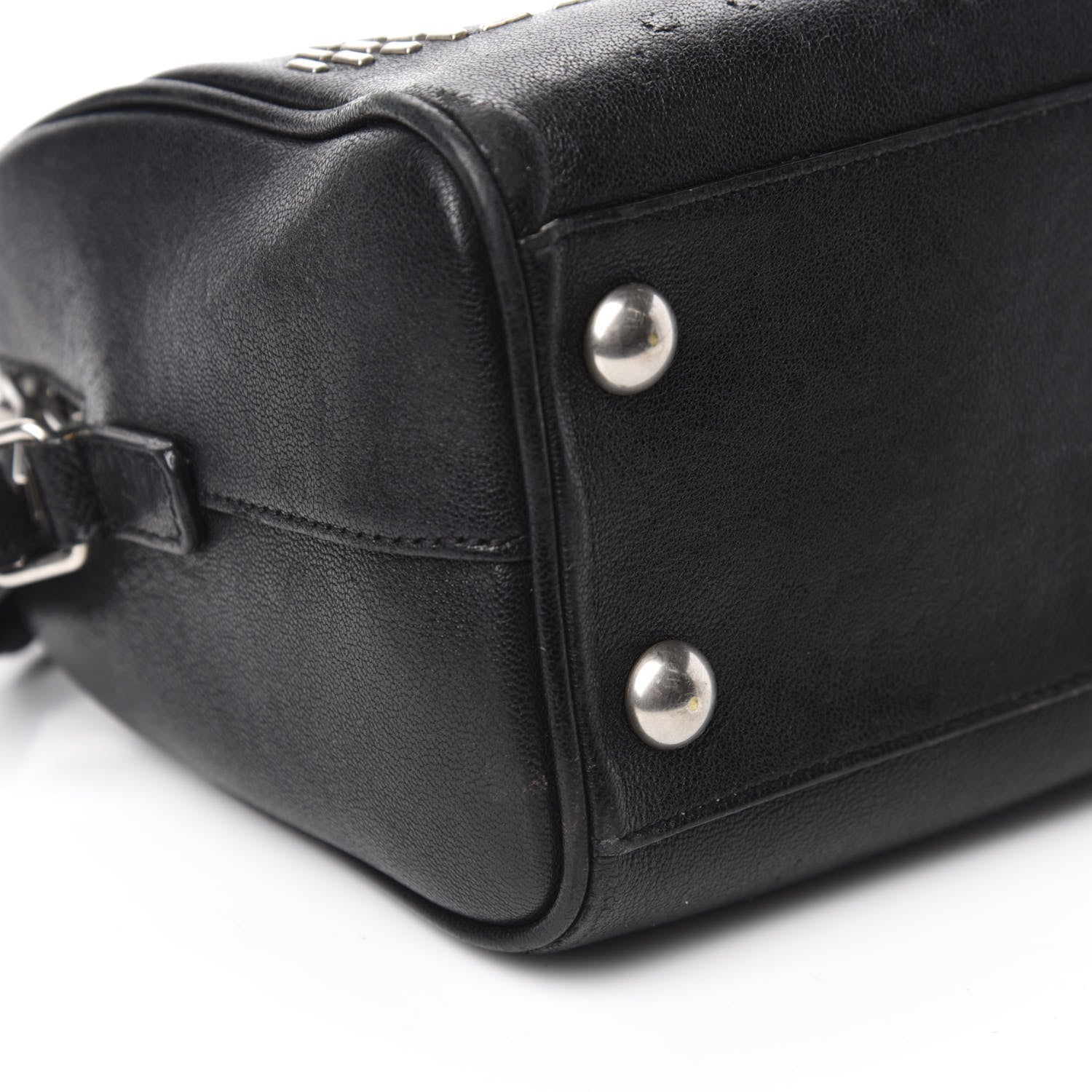 Saint Laurent Calfskin Studded Classic Baby Duffle Black 6 of 13