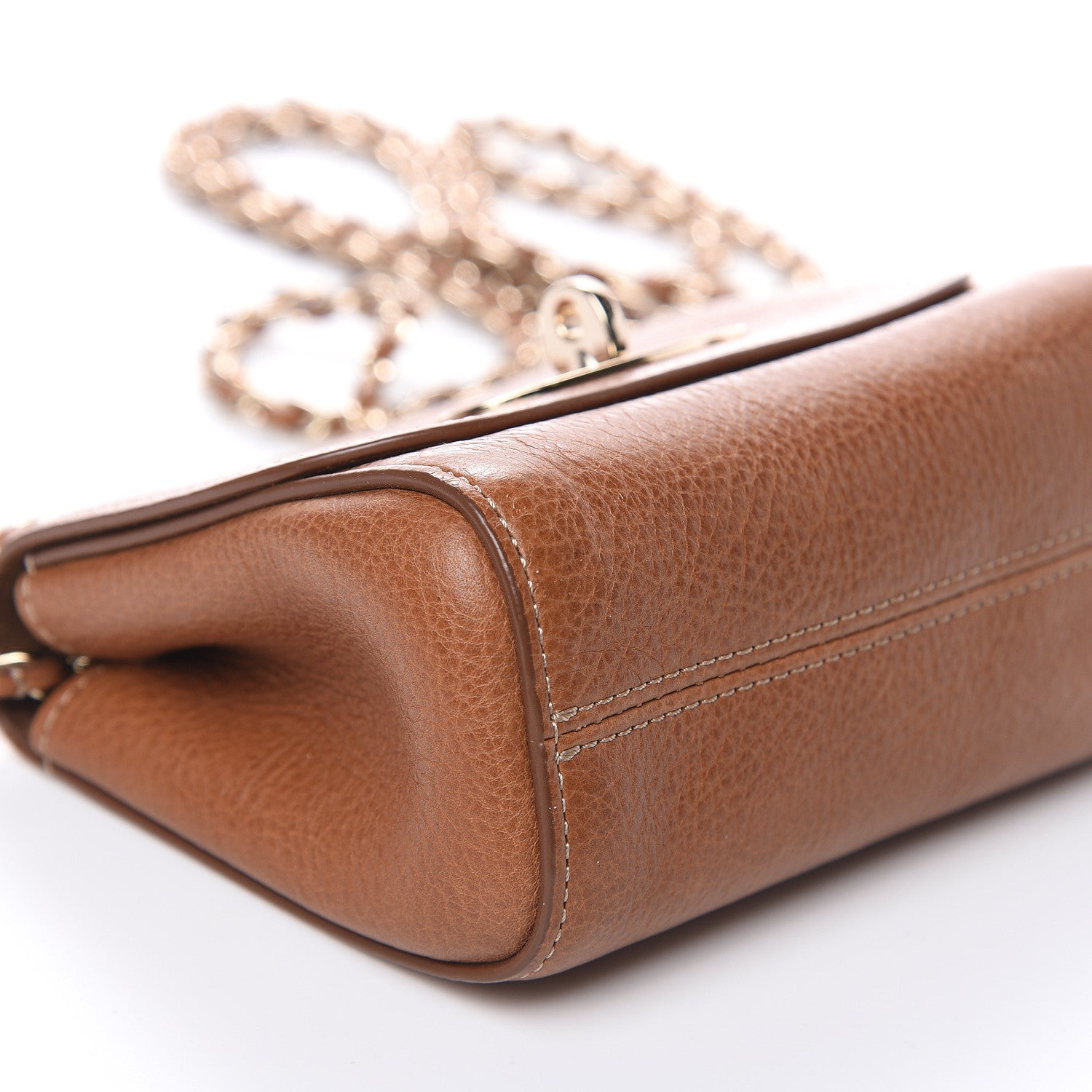 Mulberry Natural Calfskin Mini Lily Flap Oak 9 of 11