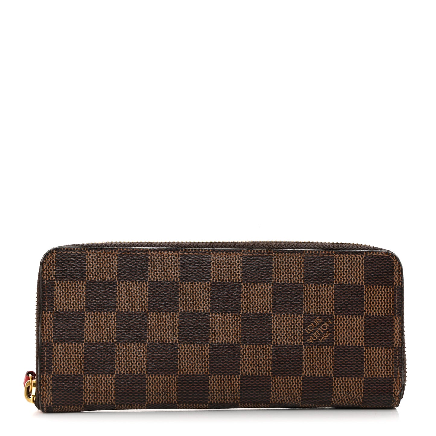 Damier Ebene Clemence Wallet Cherry