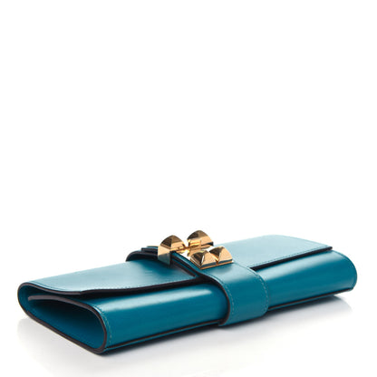 Hermes Tadelakt Medor 23 Clutch Bleu Izmir 4 of 9