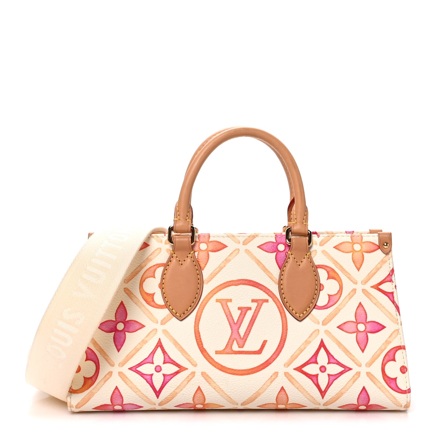 Louis Vuitton Monogram Tiles By The Pool OnTheGo East West Coral 1 of 9