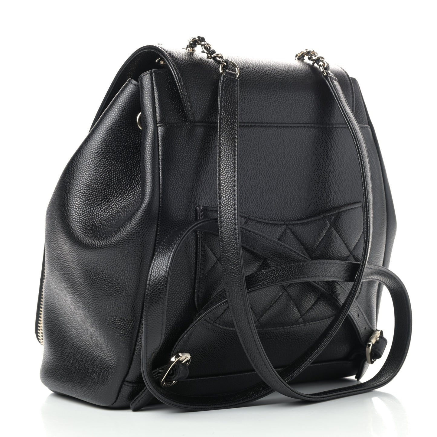 Caviar Quilted Business Affinity Backpack Black