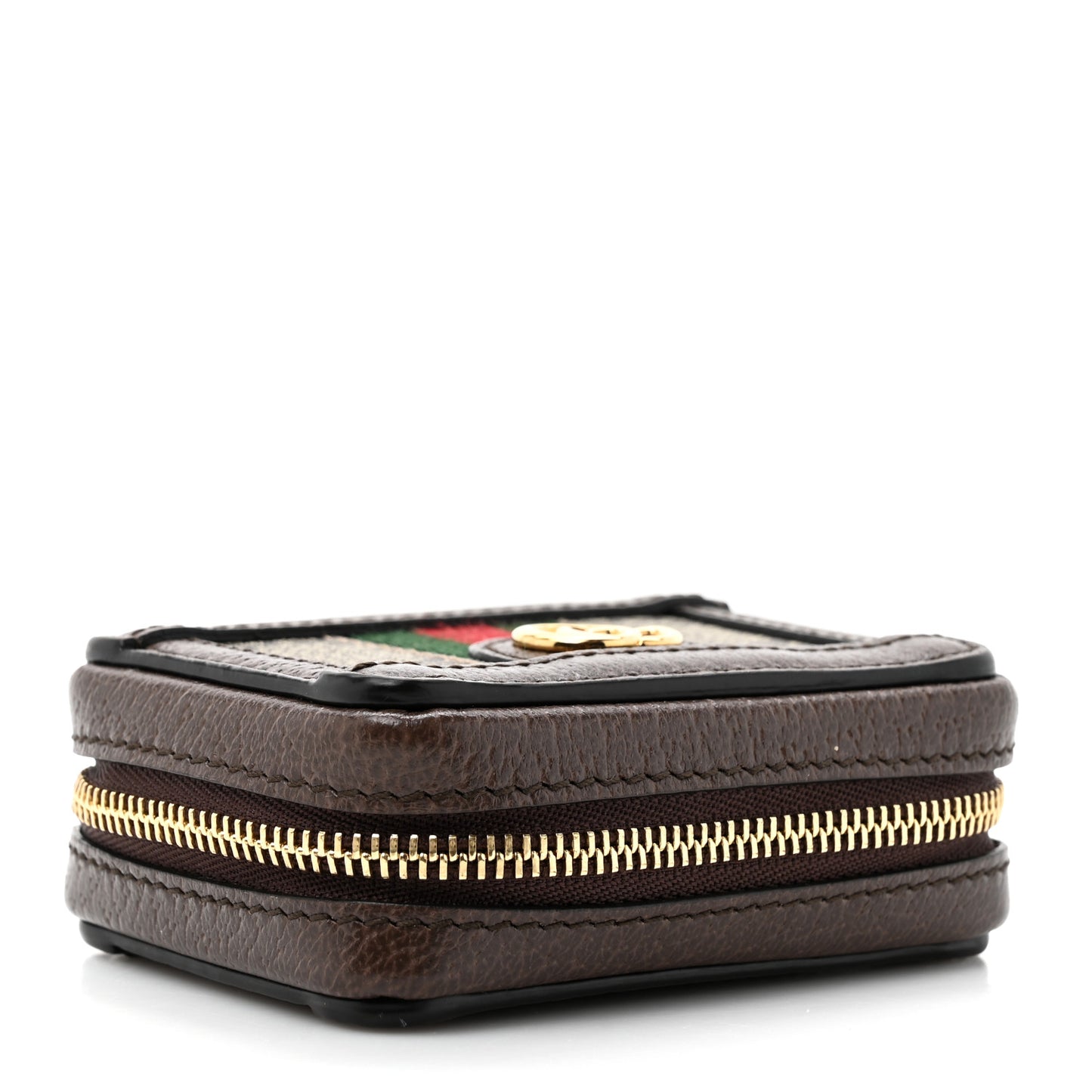 GG Supreme Monogram Textured Dollar Calfskin Web Ophidia AirPods Pro Case Beige Ebony New Acero