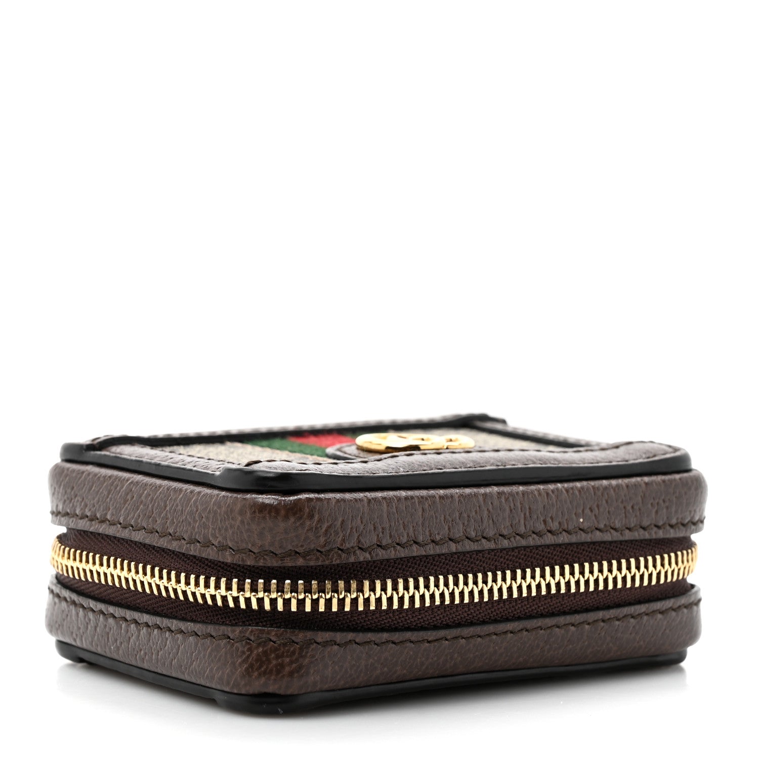 Gucci GG Supreme Monogram Textured Dollar Calfskin Web Ophidia AirPods Pro Case Beige Ebony New Acero 3 of 6