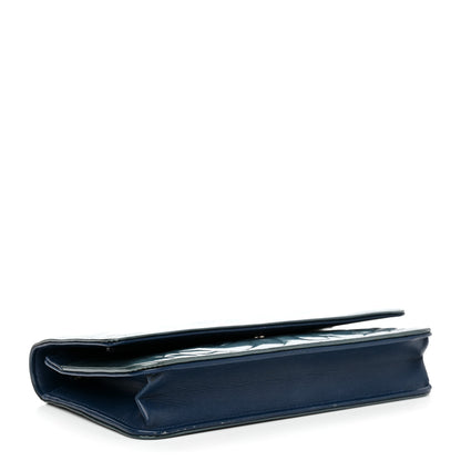 Chanel Patent Camellia Wallet on Chain WOC Royal Blue 4 of 18