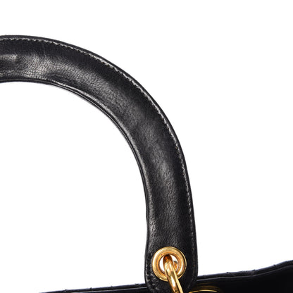 Christian Dior Lambskin Cannage Medium Lady Dior Black 13 of 20