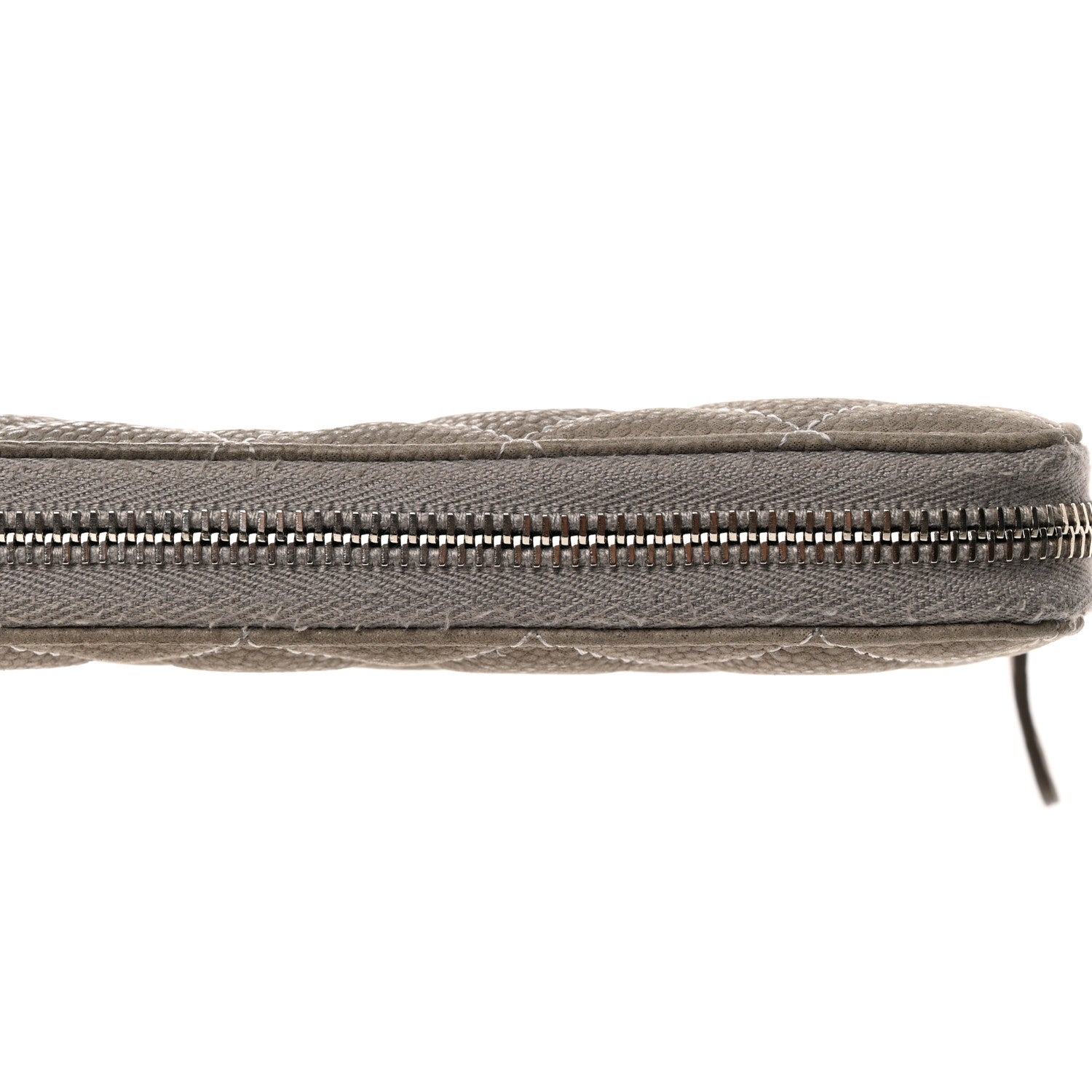 Chanel Caviar Quilted Large Gusset Zip Around Wallet Grey 11 of 12