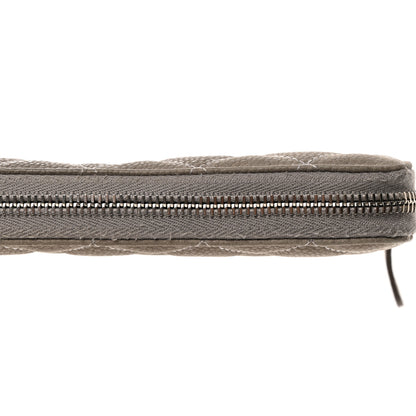 Chanel Caviar Quilted Large Gusset Zip Around Wallet Grey 11 of 12