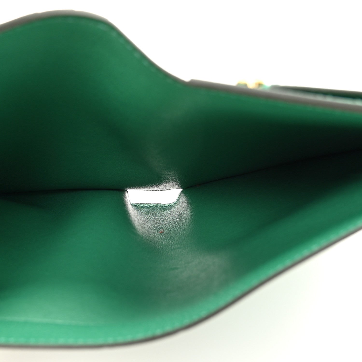 Hermes Ostrich Bearn Compact Wallet Vert Vertigo 6 of 9