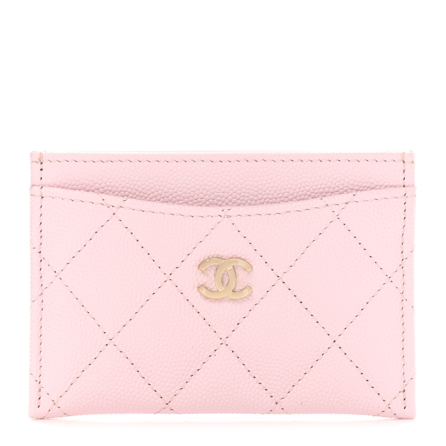 Chanel Caviar Quilted Card Holder Light Pink 1 of 9