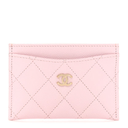 Chanel Caviar Quilted Card Holder Light Pink 1 of 9