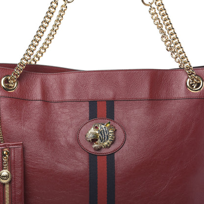 Gucci Calfskin Large Rajah Chain Tote Romantic Cherry 8 of 10