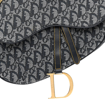 Christian Dior Monogram Saddle Bag Blue 8 of 11
