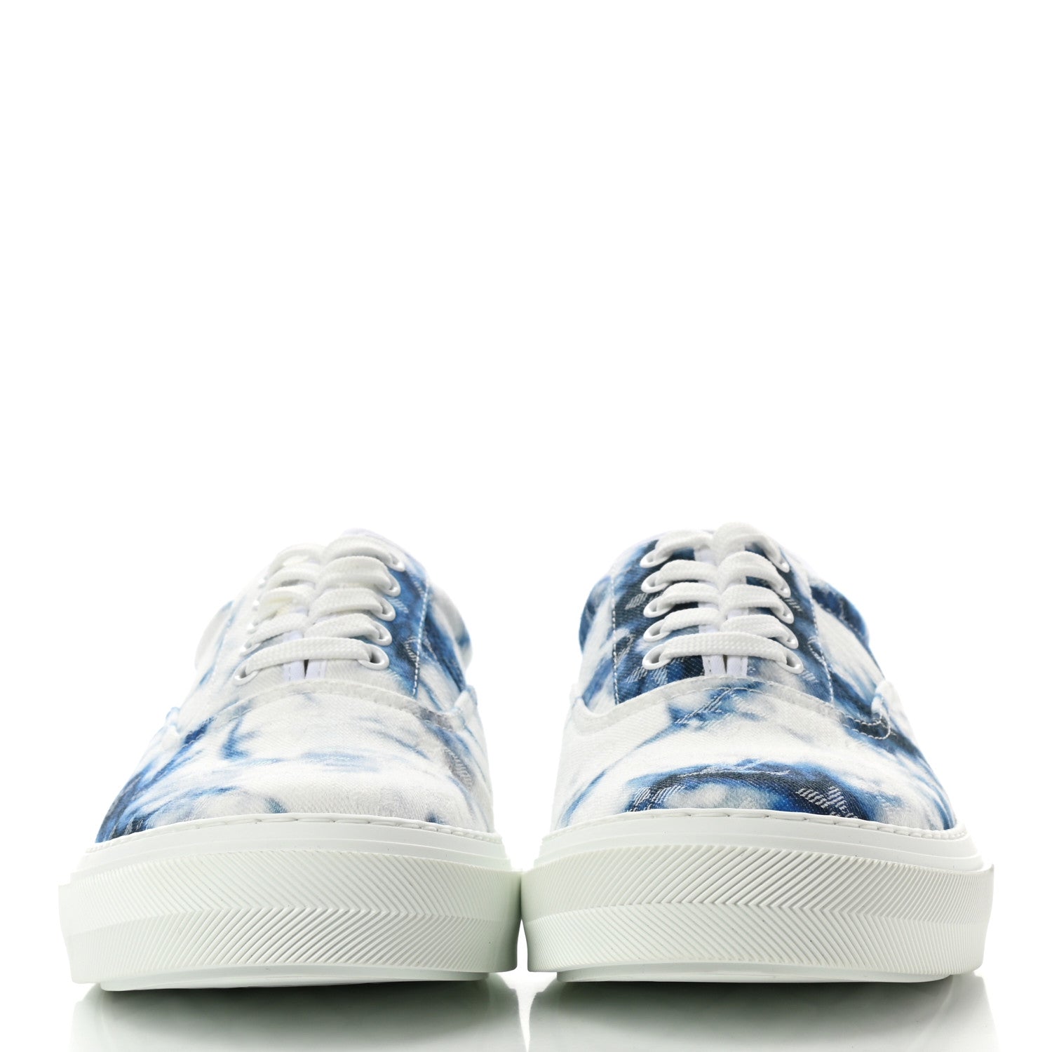 Louis Vuitton Denim Monogram Mens Trocadero Tie Dye Sneakers 9 Marine 2 of 8