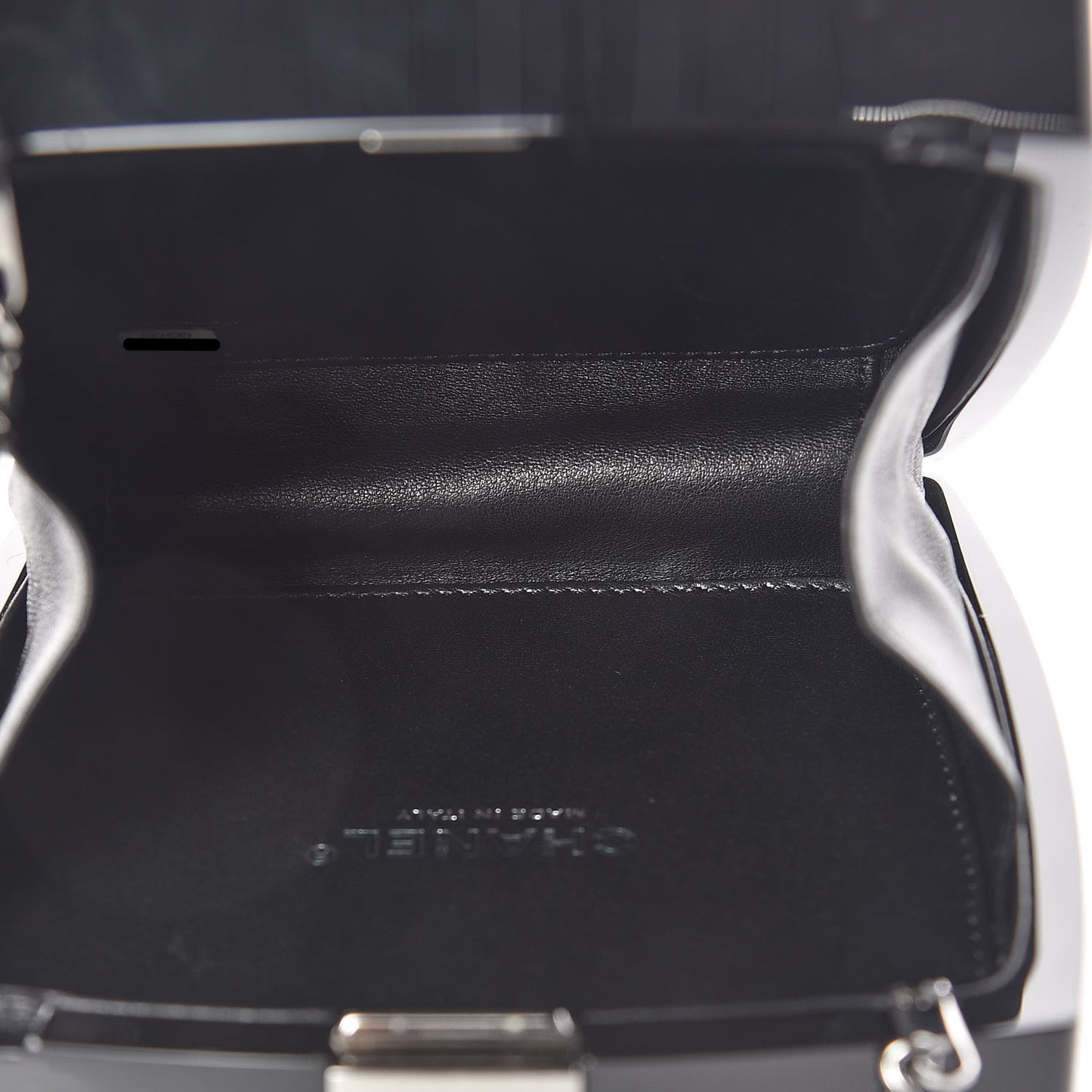 Plexiglass Compact Box Clutch Black Ivory