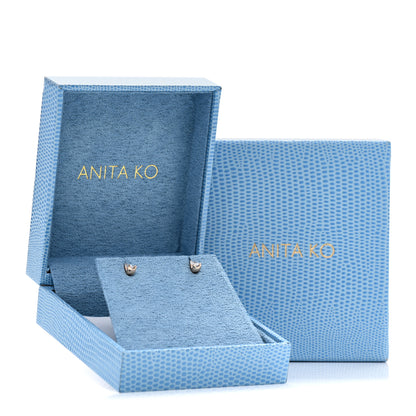 Anita Ko 18K Rose Gold Diamond Pear Stud Earrings 6 of 6