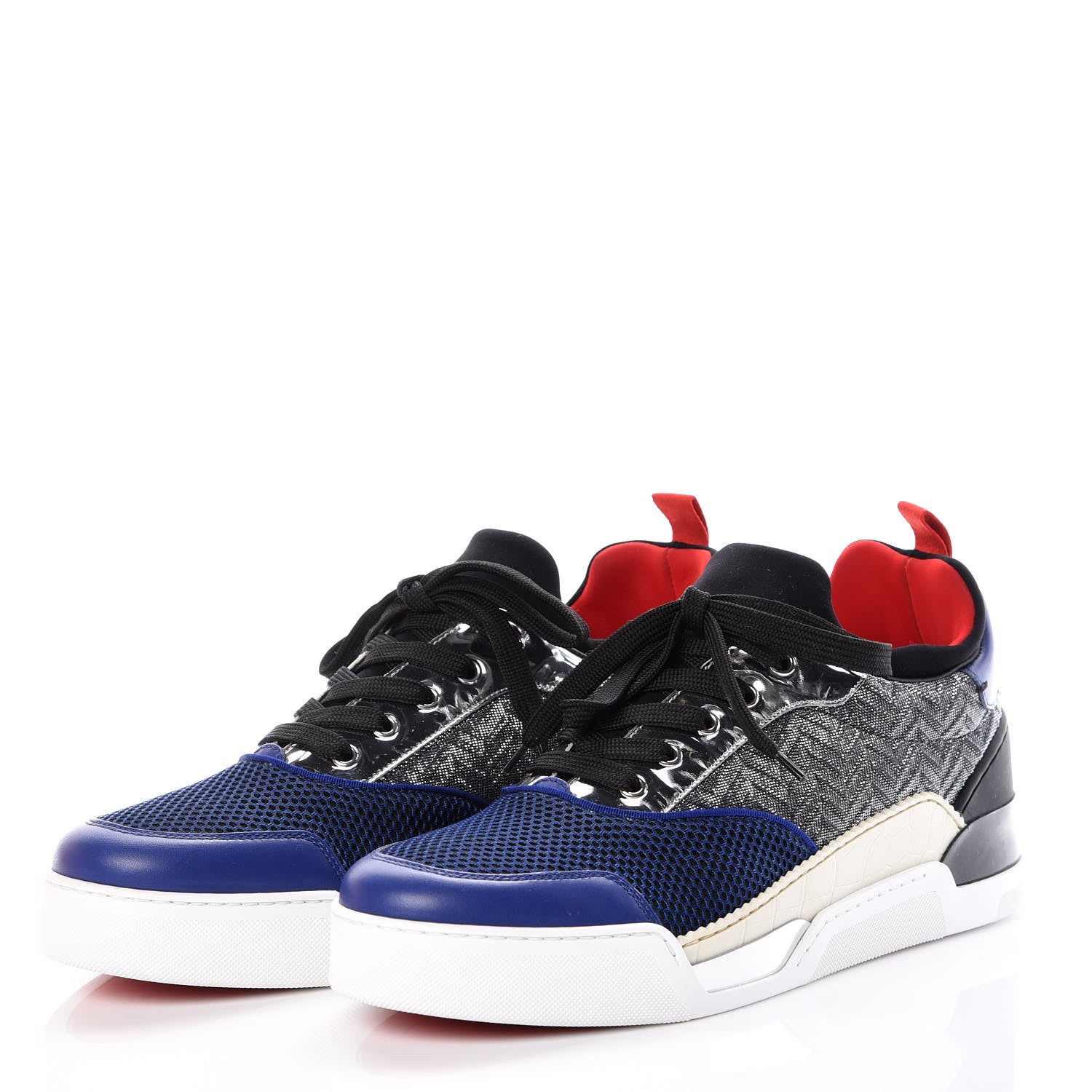 Christian Louboutin Calfskin Mesh Aurelien Flat Sneakers 44 Multi 3 of 8