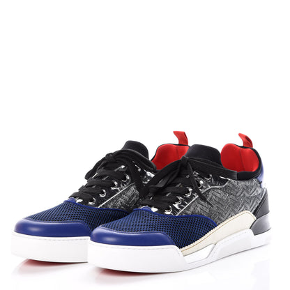 Christian Louboutin Calfskin Mesh Aurelien Flat Sneakers 44 Multi 3 of 8