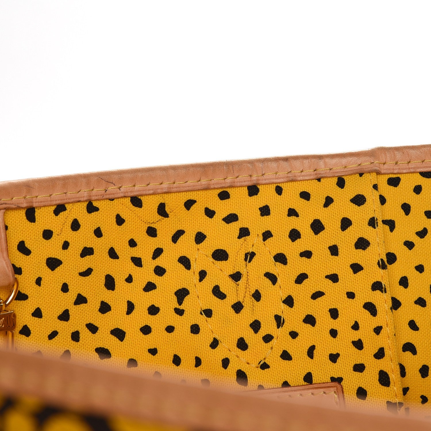 Louis Vuitton Monogram Kusama Waves Neverfull MM Yellow 8 of 9