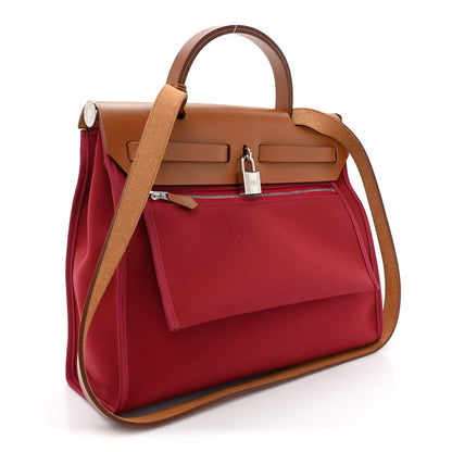 Hermes Vache Hunter Toile Herbag Zip 31 PM Rubis 4 of 16