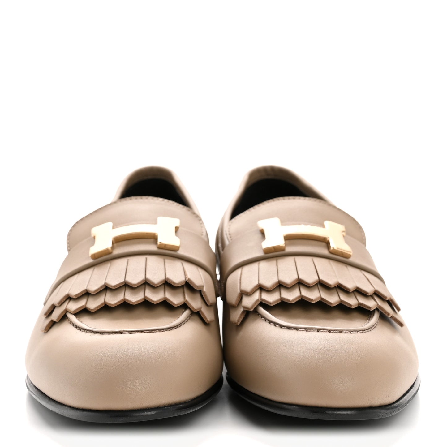 Calfskin Womens Royal Loafers 38 Beige Sable