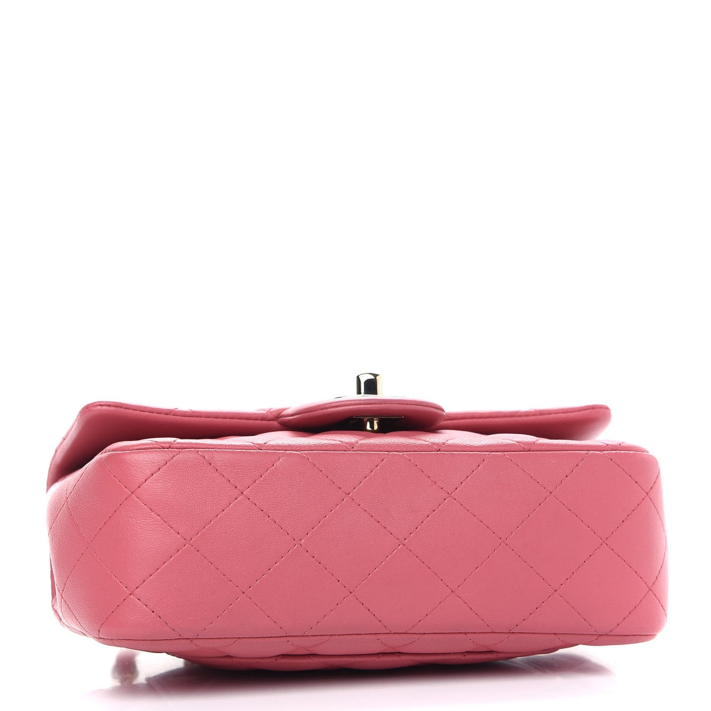 Lambskin Quilted Valentine Charms Mini Rectangular Flap Pink