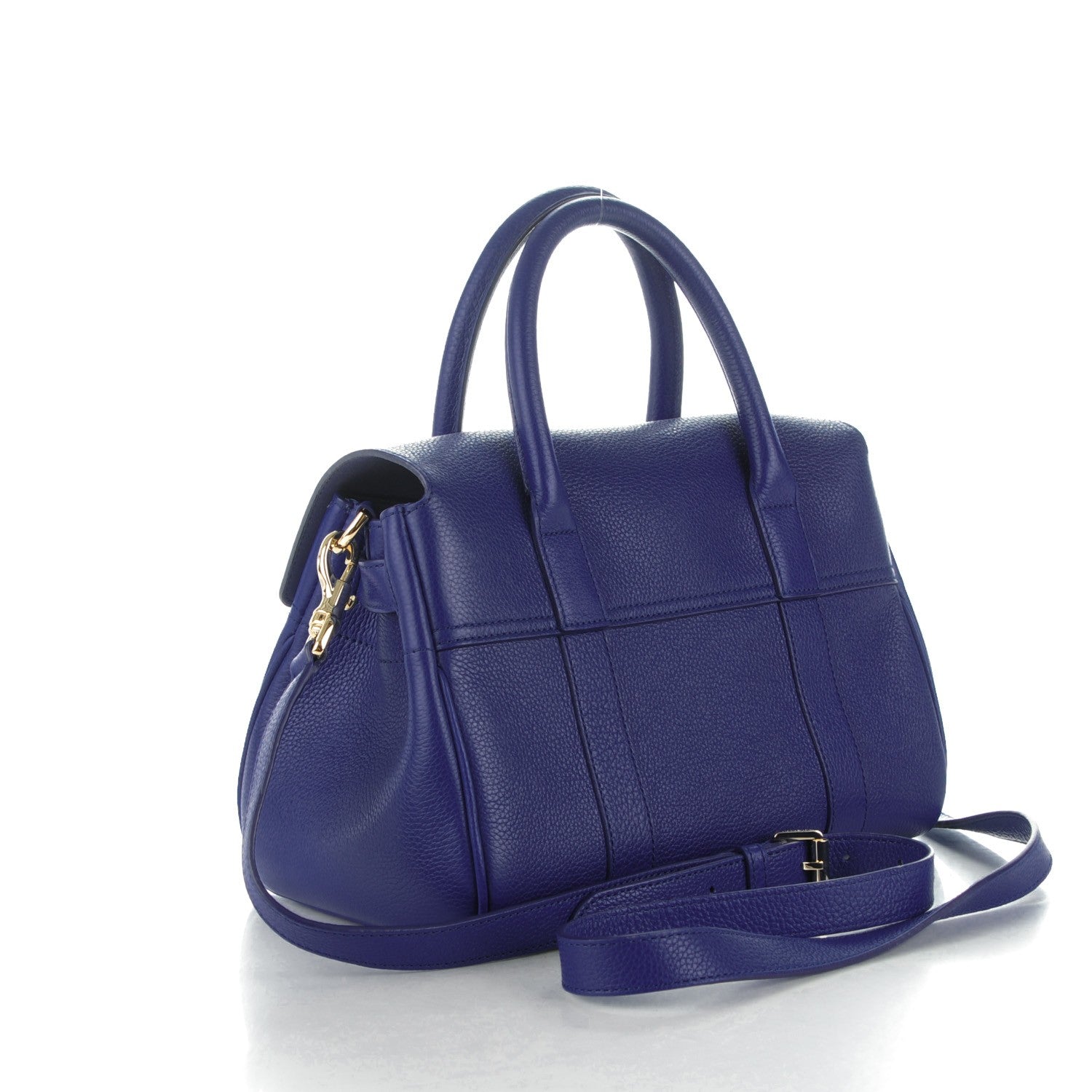 Mulberry Classic Grain Small Bayswater Satchel Neon Blue 3 of 9