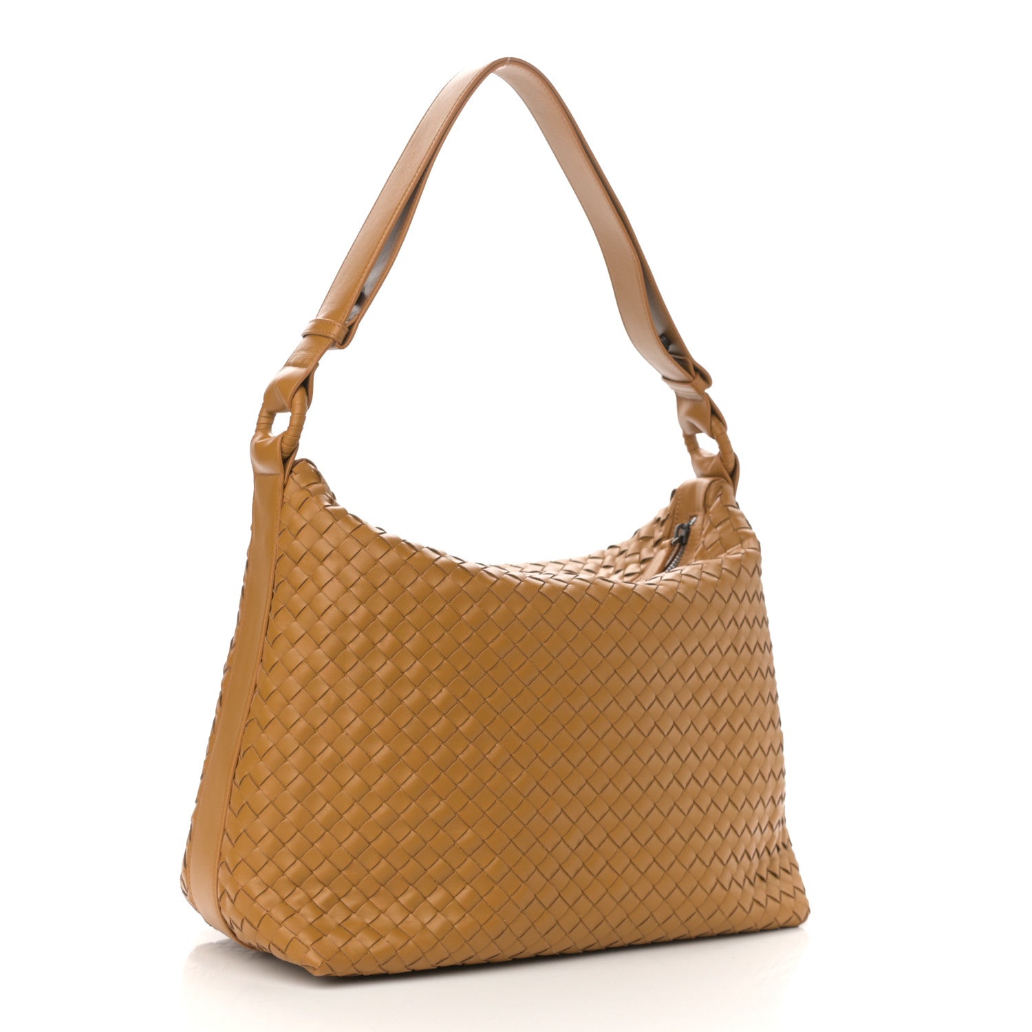 Bottega Veneta Nappa Intrecciato Shoulder Bag Camel 3 of 10