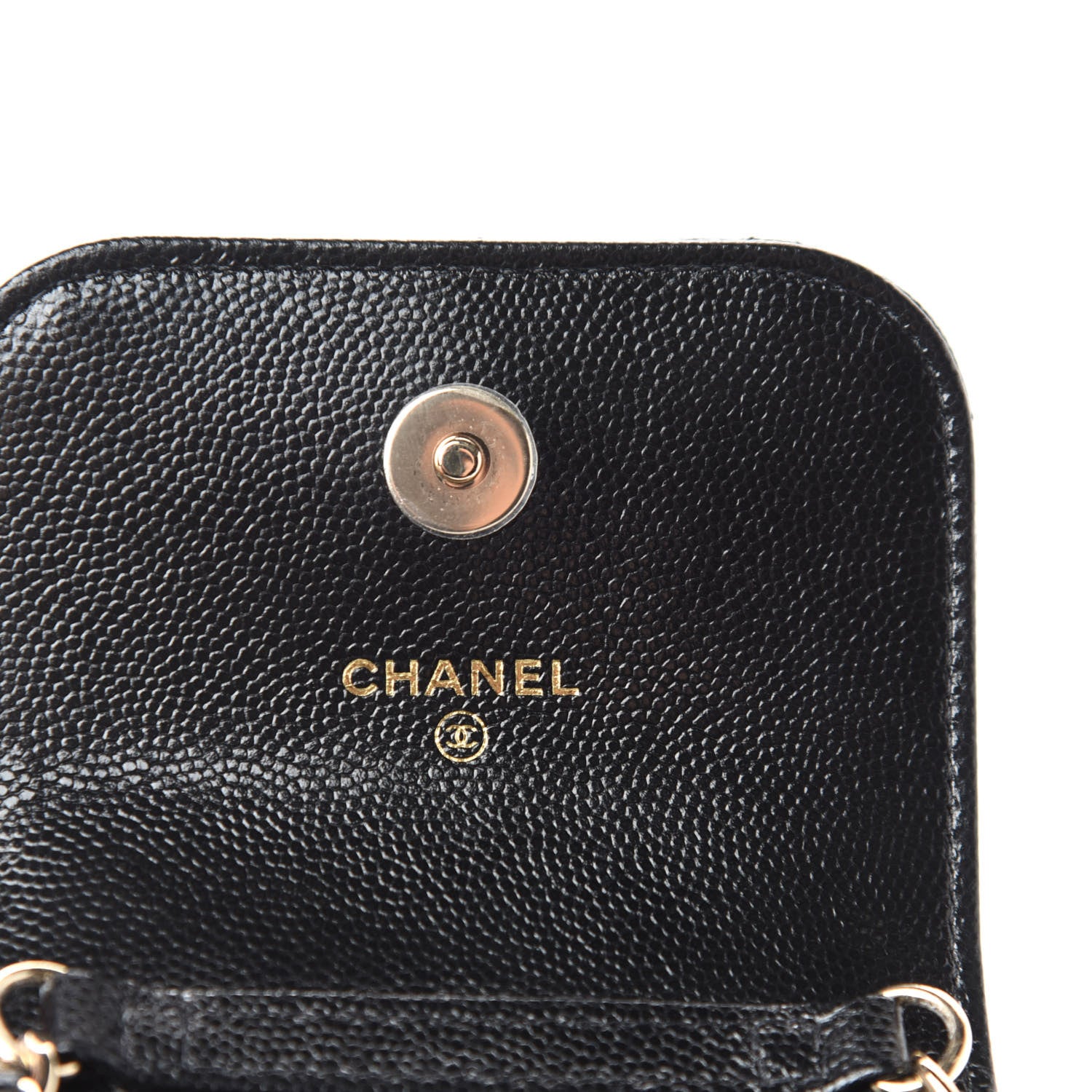Chanel Caviar Quilted Crystal CC Airpods Pro and Phone Case With Chain Black 9 of 13