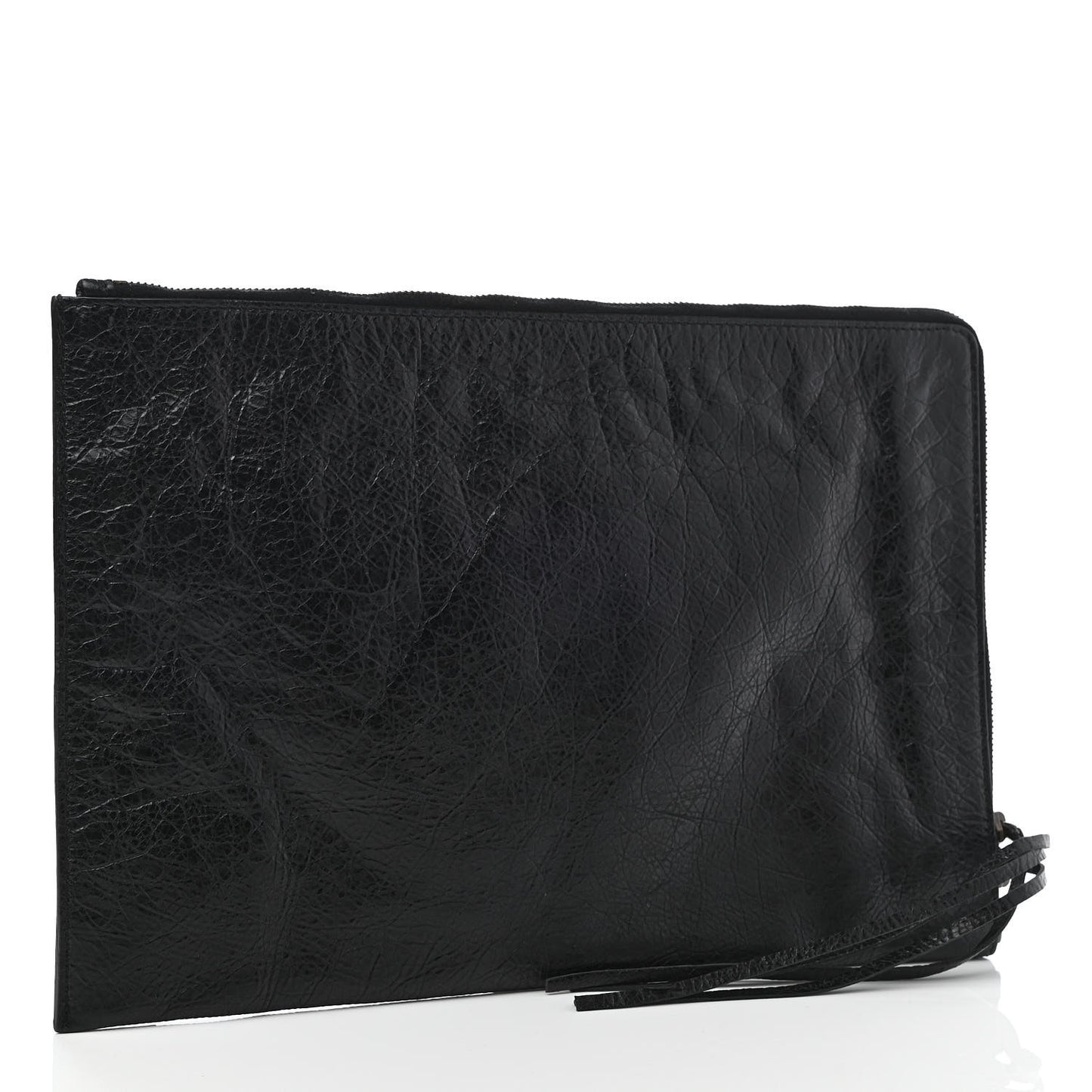 Agneau Classic Hardware Small Pouch Black