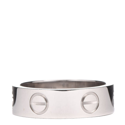 Cartier 18K White Gold 5.5mm LOVE Ring 51 5.75 3 of 5