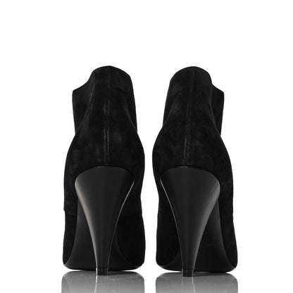 Saint Laurent Suede Kiki Lace-Up Ankle Boot 38 Black 5 of 9