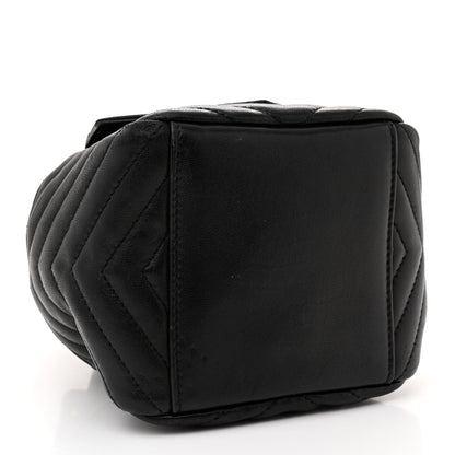 Saint Laurent Lambskin Matelasse Monogram Joe Nano Bucket Bag Black 4 of 10