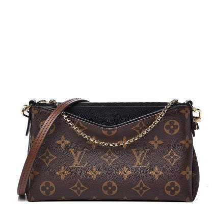 Louis Vuitton Monogram Pallas Clutch Black 1 of 10
