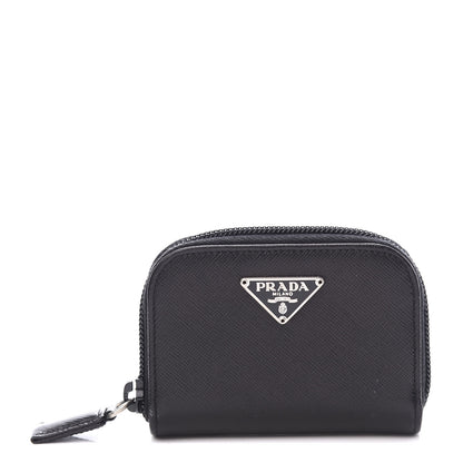 Prada Saffiano Coin Purse Black 1 of 8