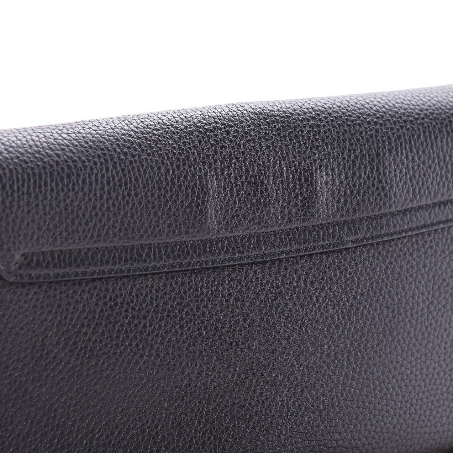 Pebbled Calfskin Medium Soho Flap Crossbody Black