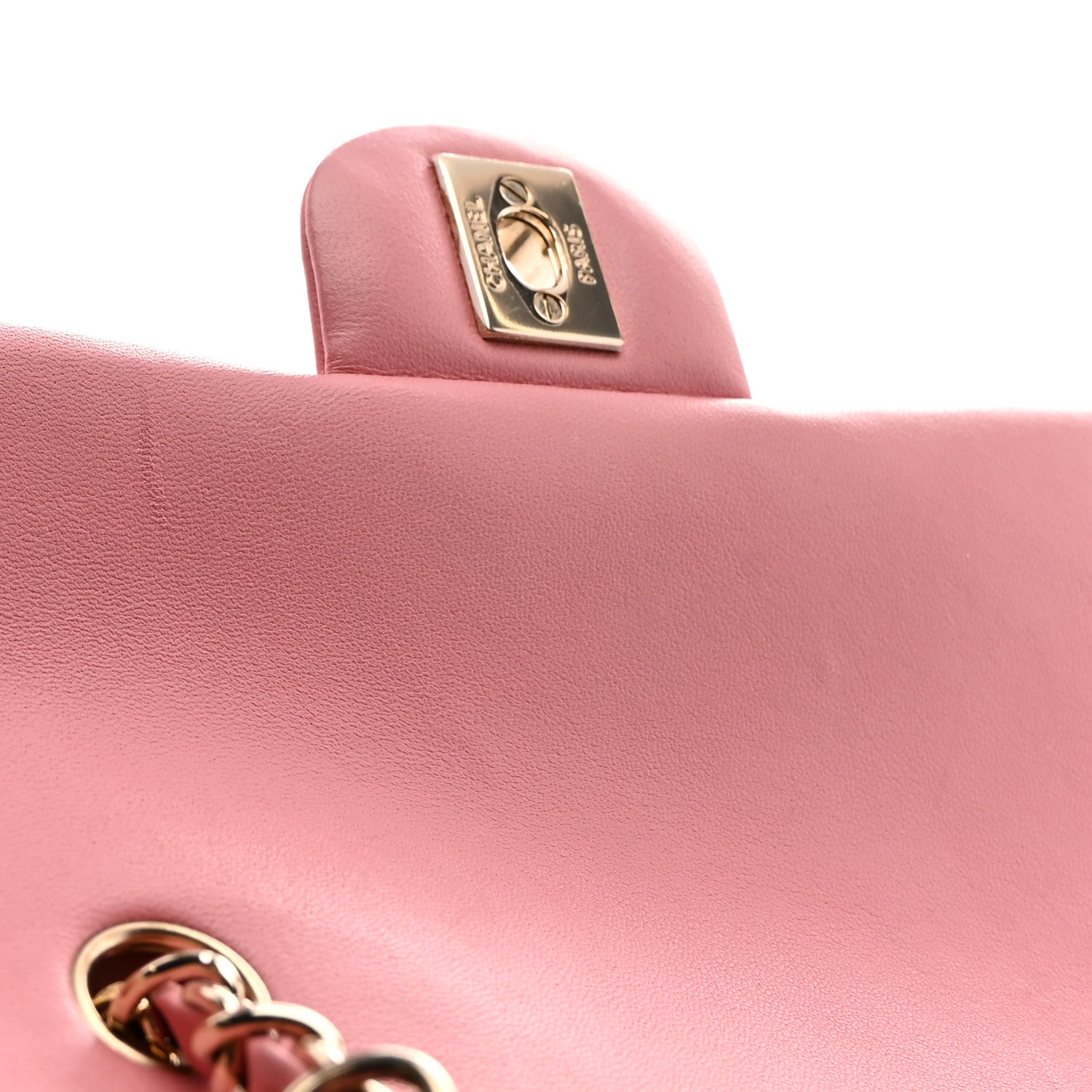 Chanel Lambskin Quilted Mini Rectangular Flap Pink 12 of 13