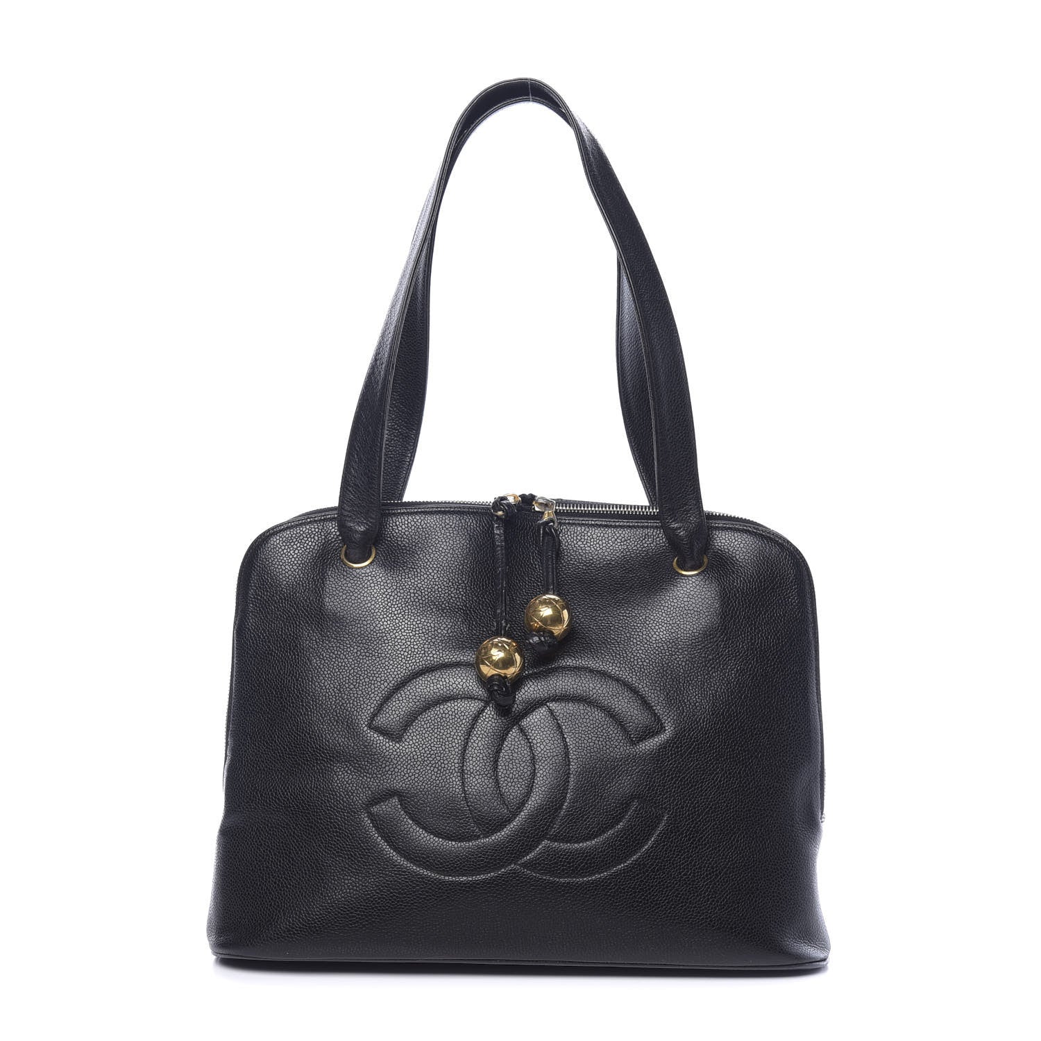 Chanel Caviar Large CC Shoulder Bag Black 1 of 11