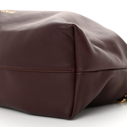 Loewe Mellow Nappa Medium Donut Chain Flamenco Knot Clutch Dark Burgundy 10 of 10