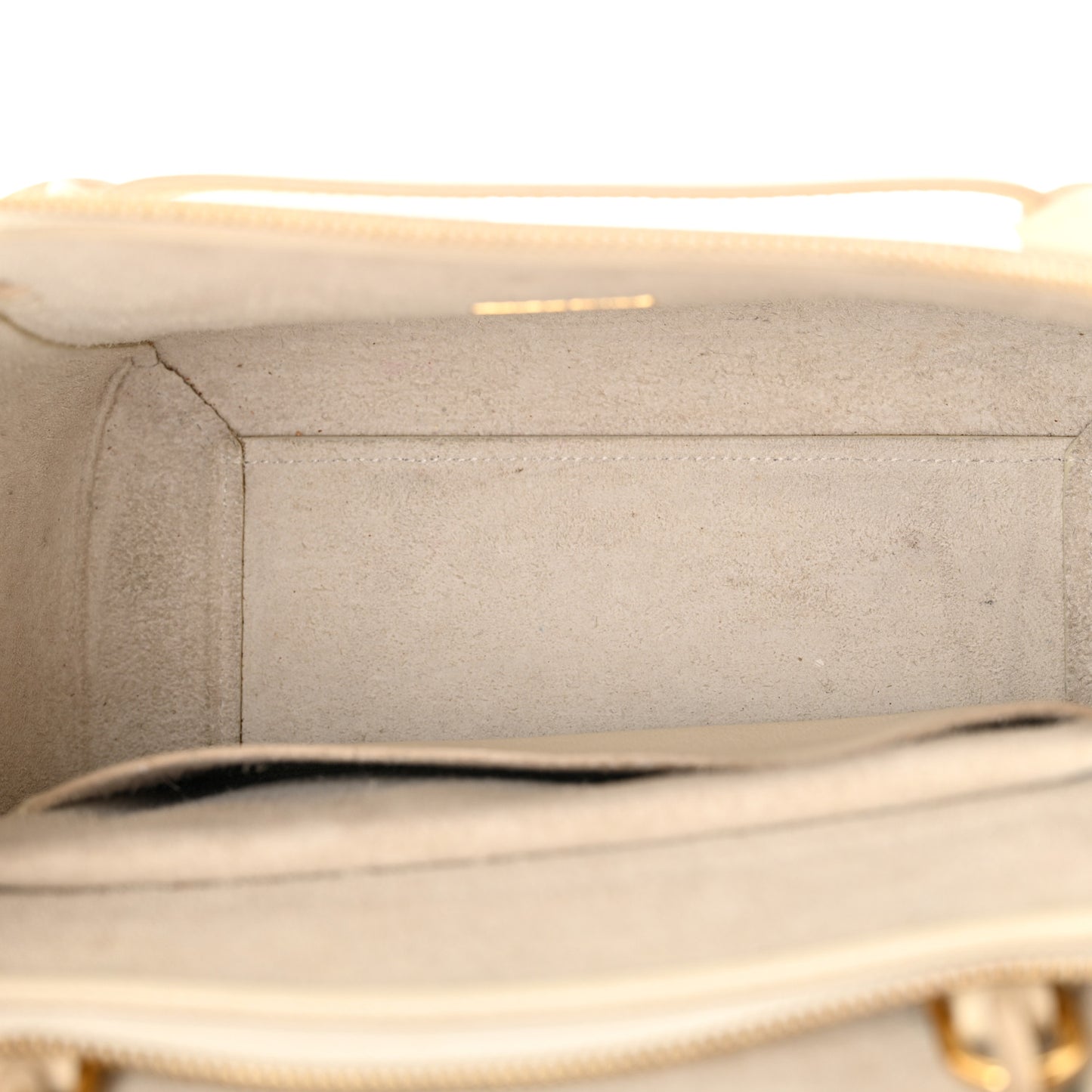 Grained Calfskin Micro Belt Bag White