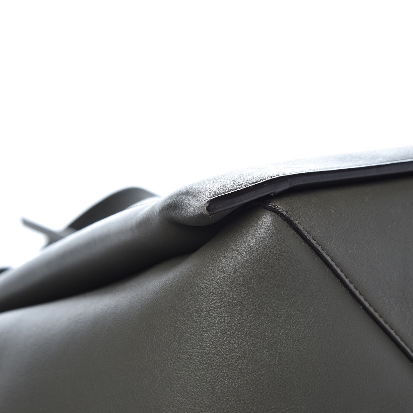 Supple Natural Calfskin Vertical Tri-Fold Bag Stone