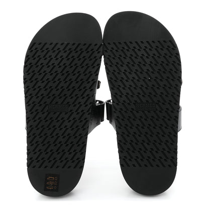 Hermes Calfskin Medor Studded Womens Chypre Sandals 36.5 Black 6 of 10