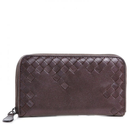 Bottega Veneta Nappa Intrecciato Zip Around Wallet 1 of 9