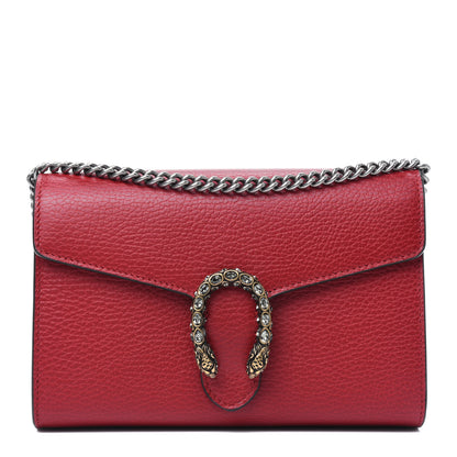 Gucci Calfskin Mini Dionysus Chain Wallet Hibiscus Red 1 of 11