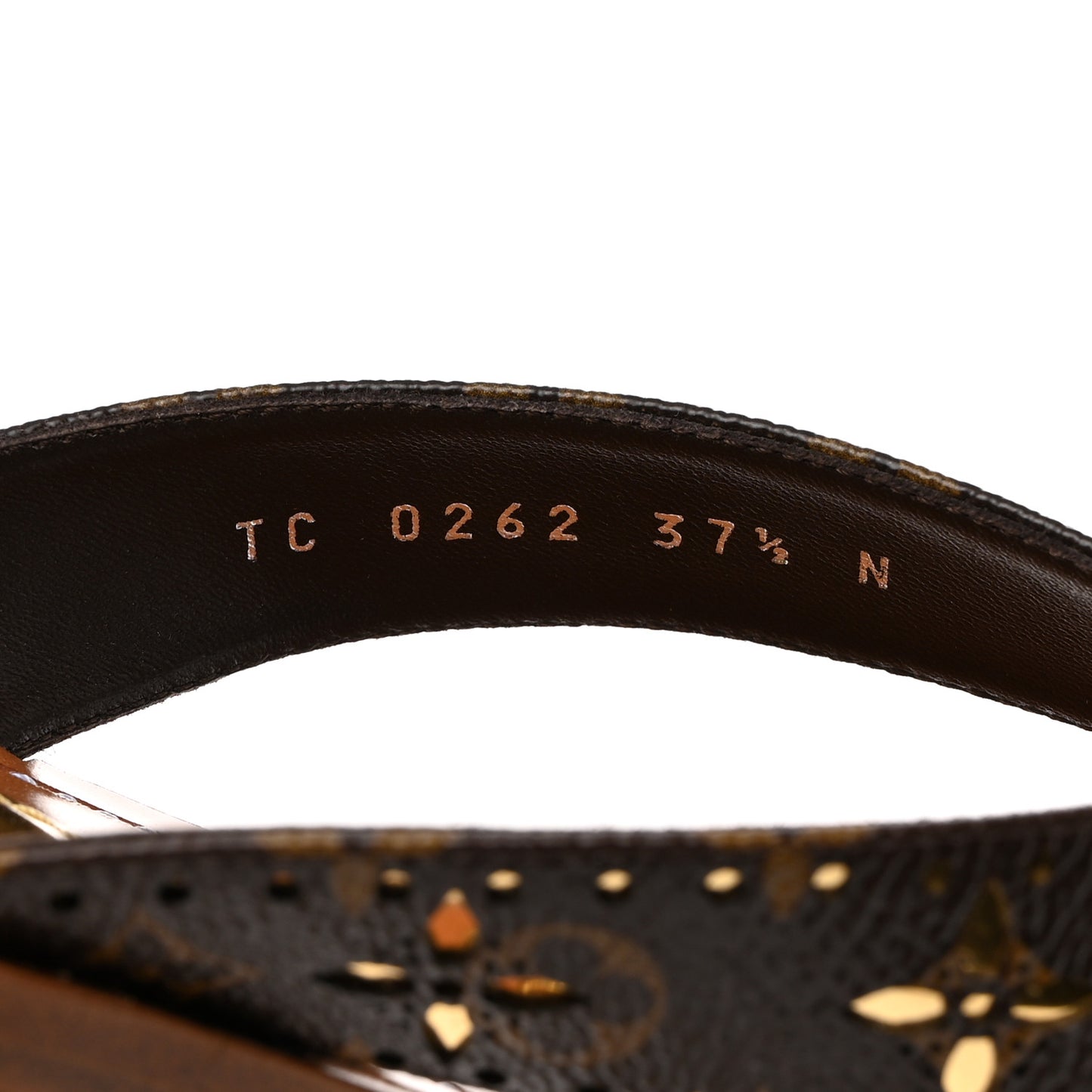 Monogram Sunny Flat Thong Sandals 37.5 Brown