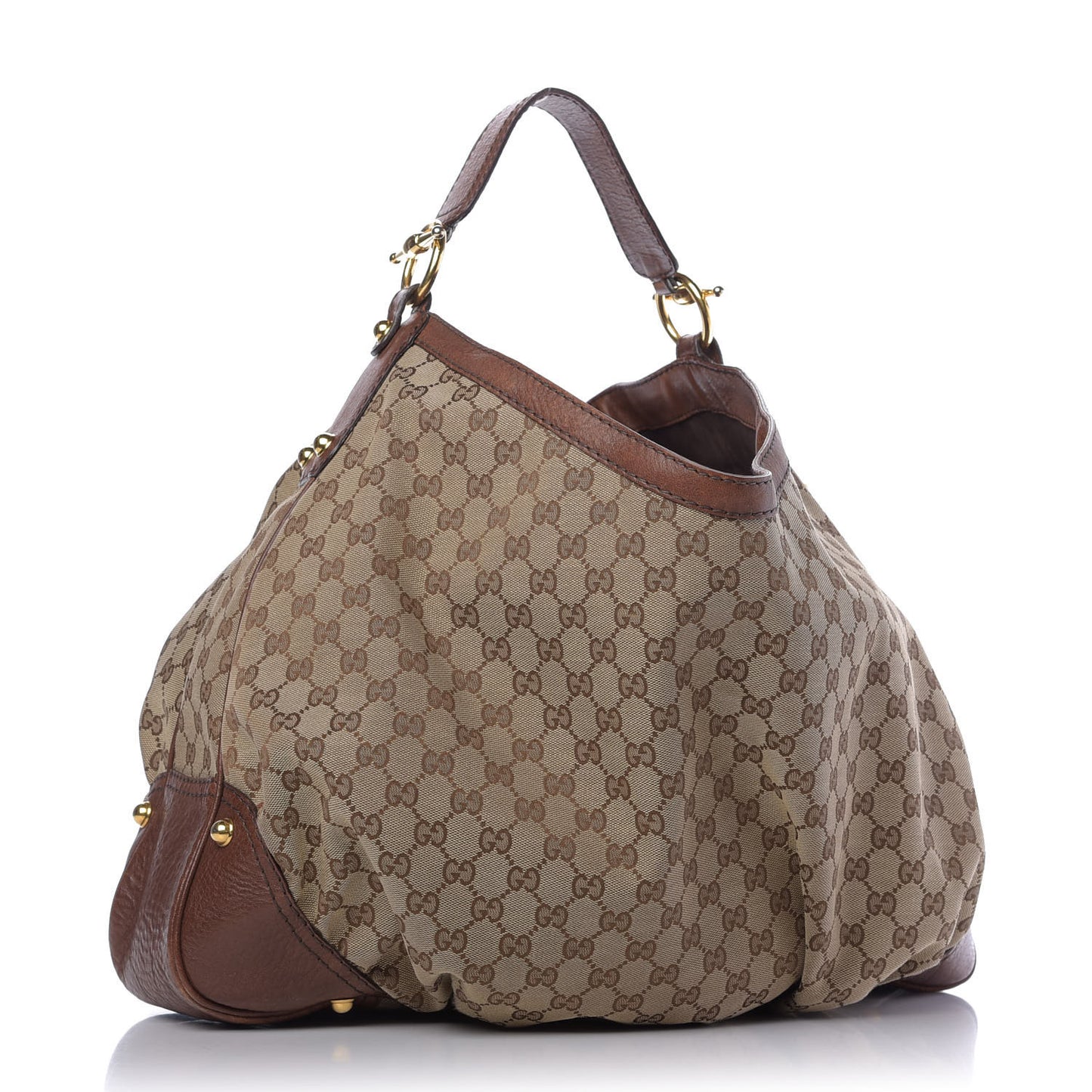 Monogram Large Jockey Hobo Brown