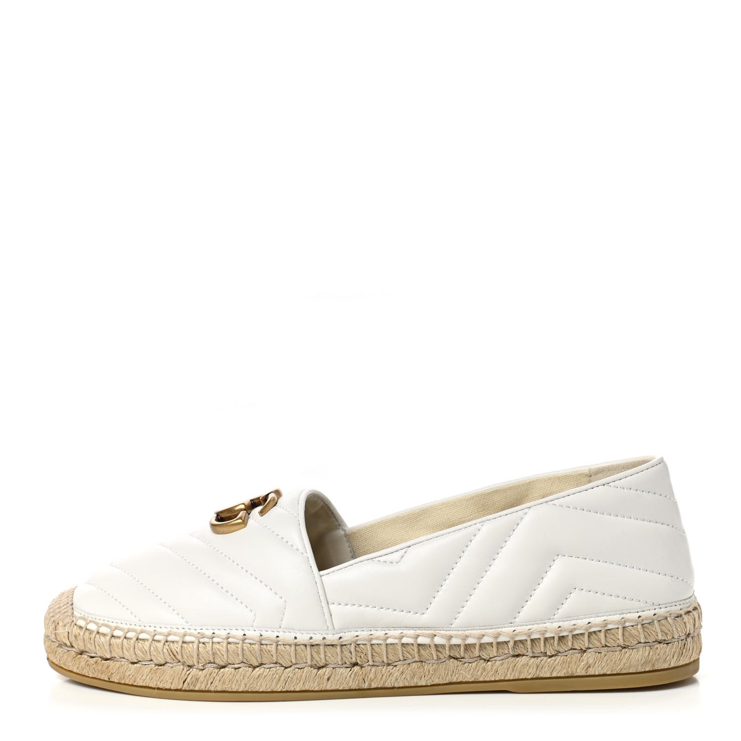 Nappa Matelasse GG Marmont Espadrilles 40 Great White