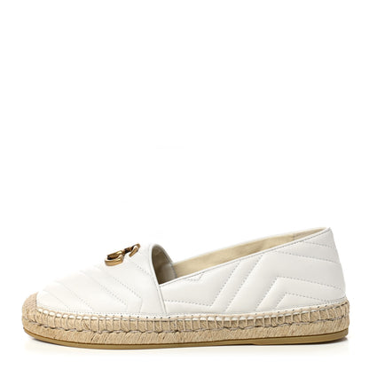 Gucci Nappa Matelasse GG Marmont Espadrilles 40 Great White 1 of 9