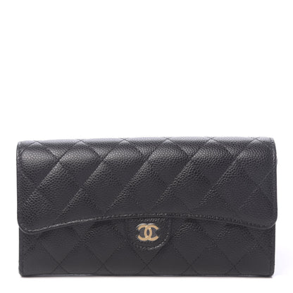 Chanel Caviar Quilted Large Flap Wallet Black 1 of 9